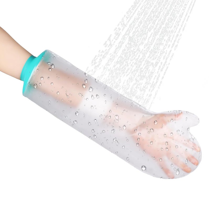 mosago Waterproof Cast Covers for Shower Arm Adult, Sleeve Protector Bag After Surgery/Wound/Fracture/Bandage/Broken Hand, Water Proof Plastic Sleeves to Cover Arms Toddler Showering in Bath Finger - Image 1